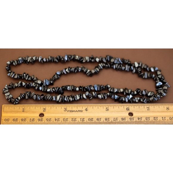 34 inch,  Vintage Intricate Mermaid Stones Unique Beaded Necklace - U26 - Picture 3 of 3